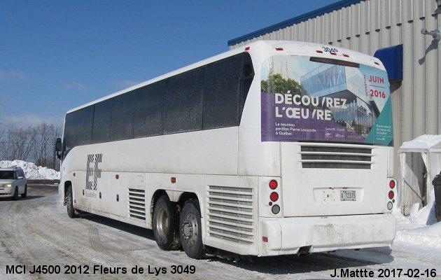 BUS/AUTOBUS: MCI J4500 2012 Fleurs de Lys