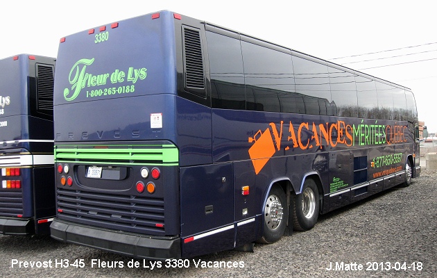 BUS/AUTOBUS: Prevost H3-45 2008 Fleurs de lys