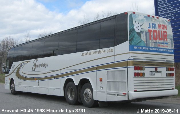 BUS/AUTOBUS: Prevost H3-45 1998 Fleurs de Lys