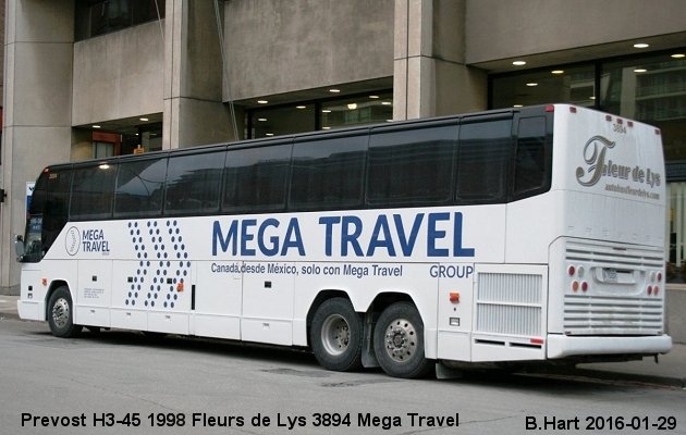 BUS/AUTOBUS: Prevost H3-45 1998 Fleurs de Lys