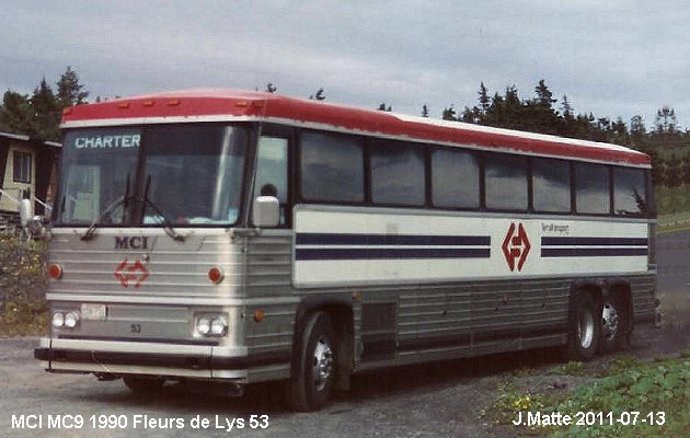 BUS/AUTOBUS: MCI MC 9 1990 Fleurs de Lys