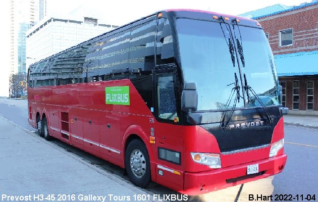 BUS/AUTOBUS: Prevost H3-45 2016 Gallexy Tours