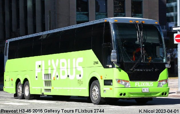BUS/AUTOBUS: Prevost H3-45 2015 Gallexy Tours