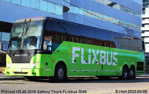 BUS/AUTOBUS: Prevost H3-45 2016 Gallexy Tours