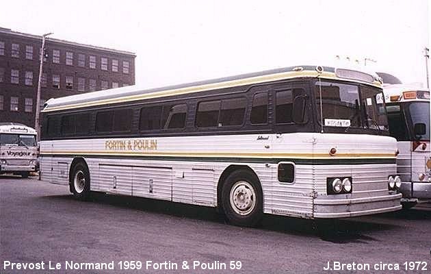 BUS/AUTOBUS: Prevost Le Normand 1959 Fortin & Poulin