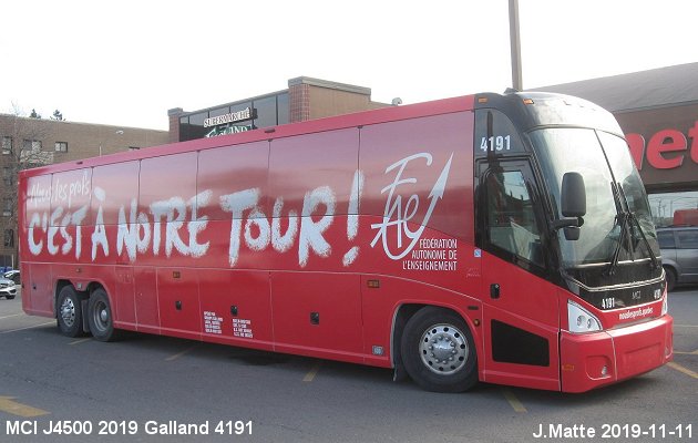 BUS/AUTOBUS: MCI J4500 2019 Galland