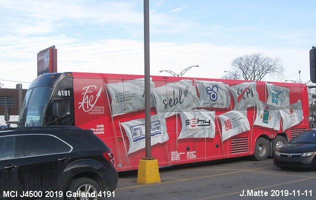 BUS/AUTOBUS: MCI J4500 2019 Galland
