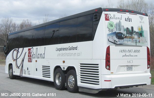 BUS/AUTOBUS: MCI J4500 2015 Galland