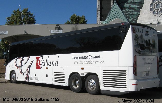 BUS/AUTOBUS: MCI J4500 2015 Galland