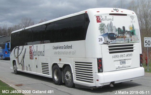 BUS/AUTOBUS: MCI J4500 2008 Galland