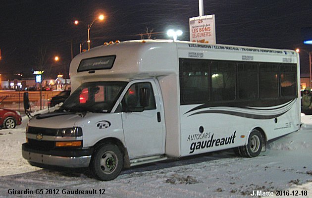 BUS/AUTOBUS: Girardin G5 2012 Gaudreault