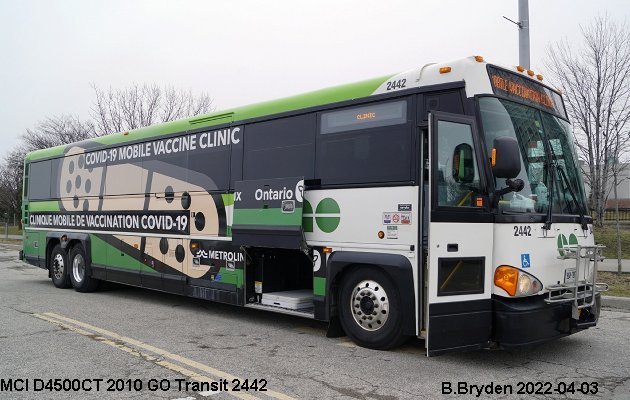 BUS/AUTOBUS: MCI D4500CT 2010 Go Transit