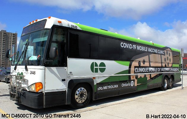 BUS/AUTOBUS: MCI D4500CT 2010 Go Transit