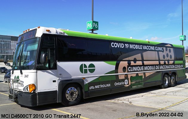 BUS/AUTOBUS: MCI D4500CT 2010 Go Transit