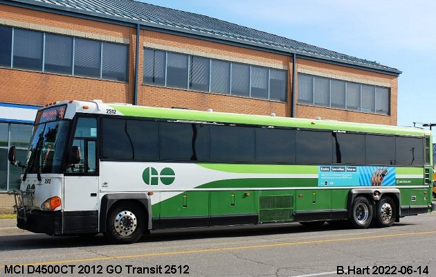 BUS/AUTOBUS: MCI D4500CT 2012 Go Transit