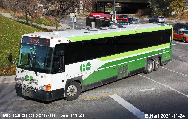BUS/AUTOBUS: MCI D4500CT 2015 Go Transit