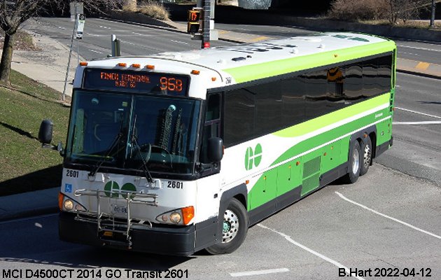 BUS/AUTOBUS: MCI D4500CT 2014 Go Transit