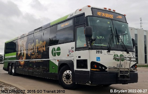 BUS/AUTOBUS: MCI D4500CT 2015 Go Transit