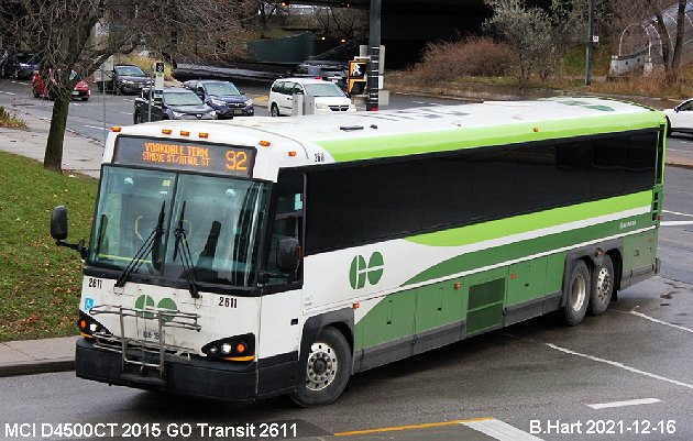 BUS/AUTOBUS: MCI D4500CT 2015 Go Transit