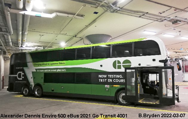 BUS/AUTOBUS: Alexander-Dennis Enviro 500 eBus 2021 Go Transit