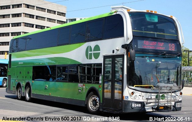 BUS/AUTOBUS: Alexander-Dennis Enviro 500 2017 Go Transit