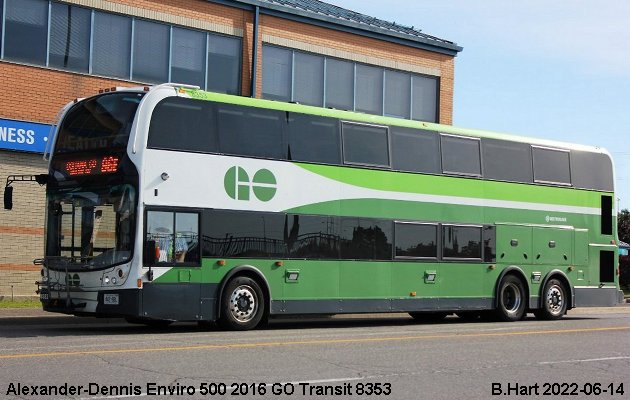 BUS/AUTOBUS: Alexander-Dennis Enviro 500 2016 Go Transit