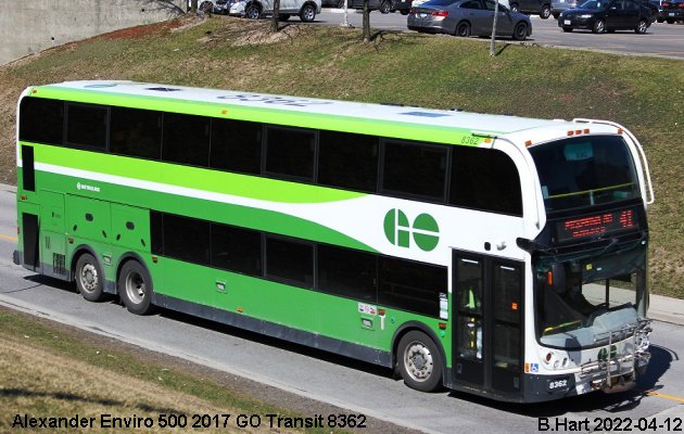 BUS/AUTOBUS: Alexander-Dennis Enviro 500 2017 Go Transit