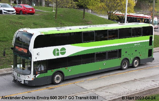 BUS/AUTOBUS: Alexander-Dennis Enviro 500 2017 Go Transit