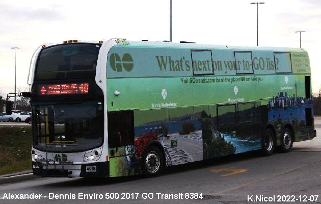 BUS/AUTOBUS: Alexander-Dennis Enviro 500 2017 Go Transit