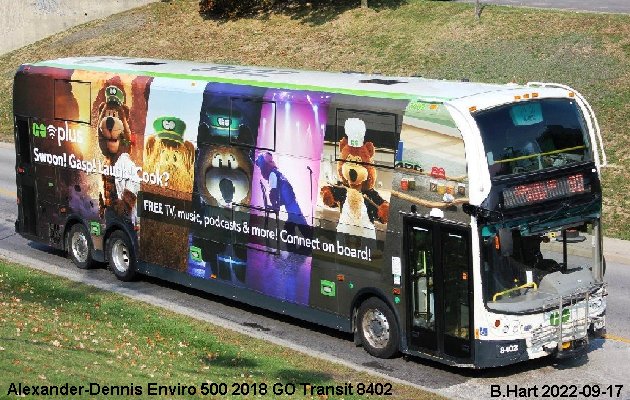 BUS/AUTOBUS: Alexander-Dennis Enviro 500 2018 Go Transit