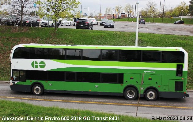 BUS/AUTOBUS: Alexander-Dennis Enviro 500 2018 Go Transit