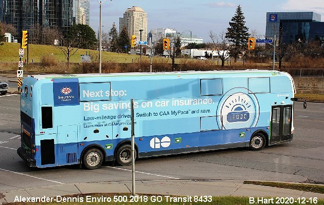 BUS/AUTOBUS: Alexander-Dennis Enviro 500 2018 Go Transit