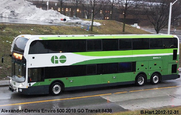 BUS/AUTOBUS: Alexander-Dennis Enviro 500 2018 Go Transit