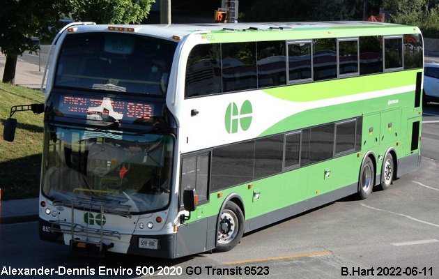 BUS/AUTOBUS: Alexander-Dennis Enviro 500 2020 Go Transit