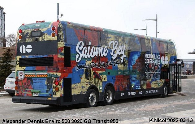 BUS/AUTOBUS: Alexander-Dennis Enviro 500 2020 Go Transit