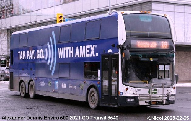 BUS/AUTOBUS: Alexander-Dennis Enviro 500 2021 Go Transit