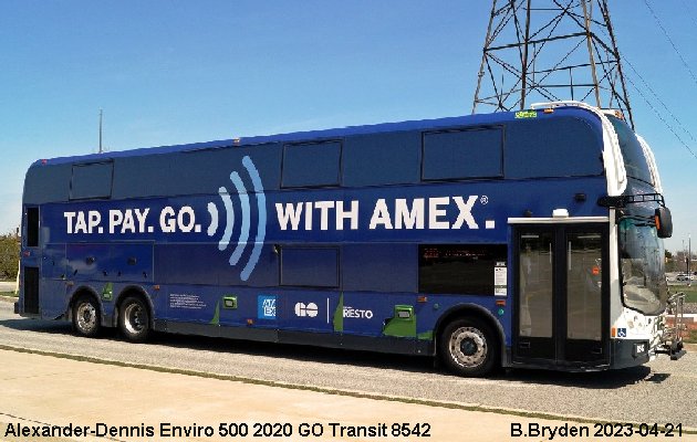 BUS/AUTOBUS: Alexander-Dennis Enviro 500 2020 Go Transit