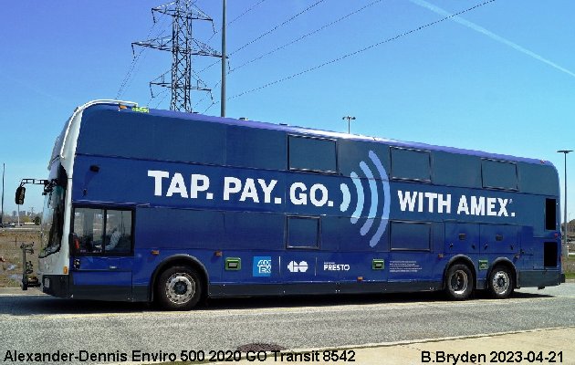 BUS/AUTOBUS: Alexander-Dennis Enviro 500 2020 Go Transit