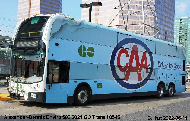 BUS/AUTOBUS: Alexander-Dennis Enviro 500 2021 Go Transit