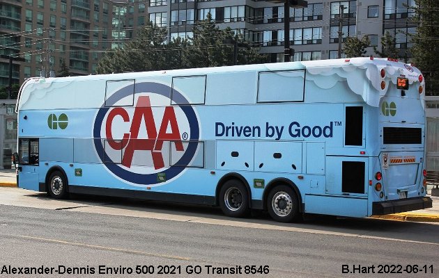BUS/AUTOBUS: Alexander-Dennis Enviro 500 2021 Go Transit