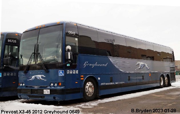 BUS/AUTOBUS: Prevost X3-45 2012 Greyhound Canada