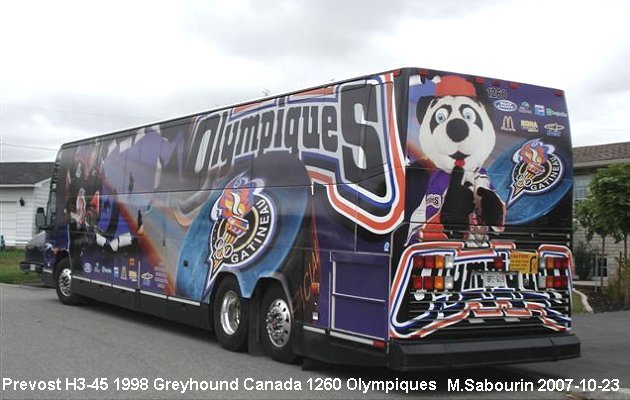 BUS/AUTOBUS: Prevost H3-45 1998 Greyhound Canada