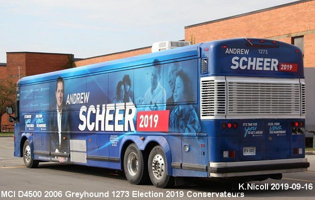 BUS/AUTOBUS: MCI D4500 2009 Greyhound Canada