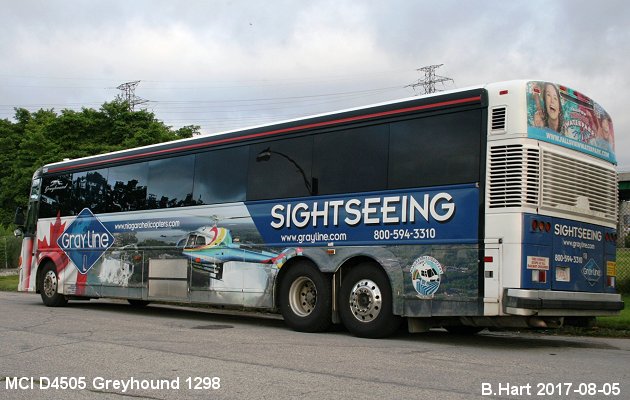 BUS/AUTOBUS: MCI D4505 2014 Greyhound Canada