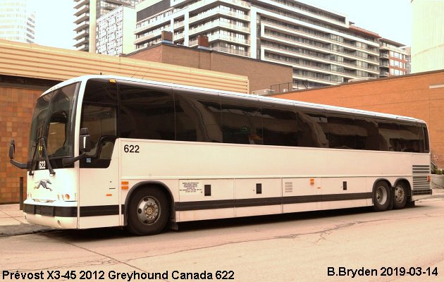 BUS/AUTOBUS: Prevost X3-45 2012 Greyhound Canada