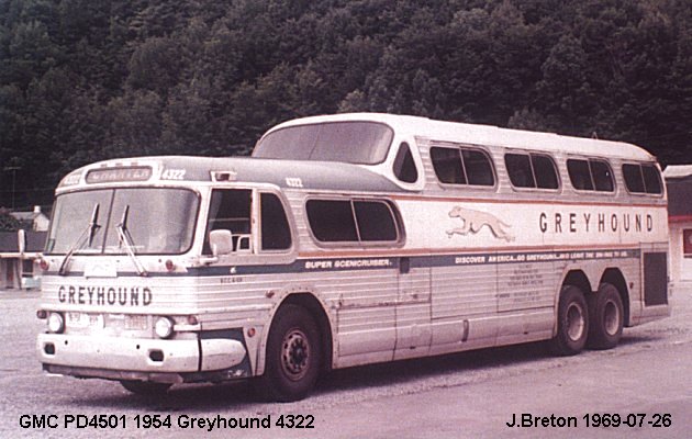 BUS/AUTOBUS: GMC PD 4501 1954 Greyhound