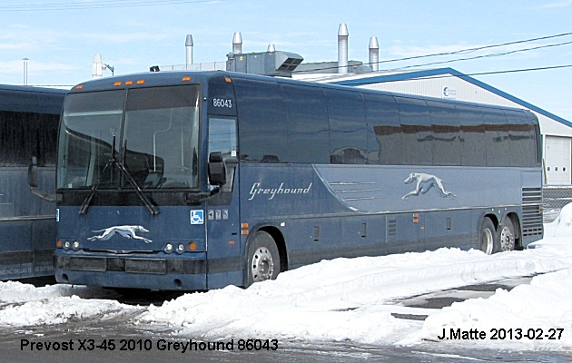 BUS/AUTOBUS: Prevost X3-45 2010 Greyhound 