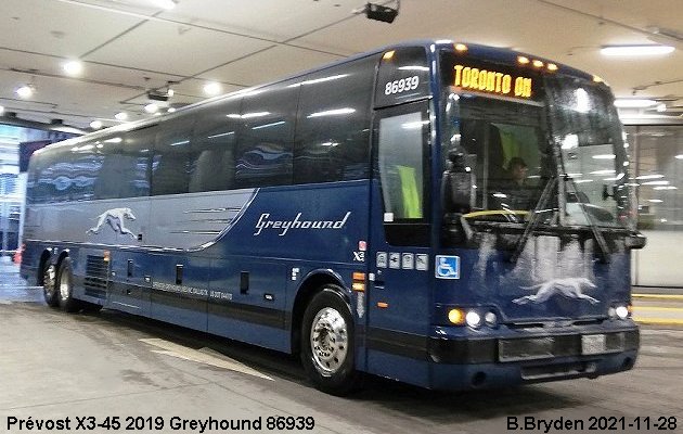 BUS/AUTOBUS: Prevost X3-45 2019 Greyhound
