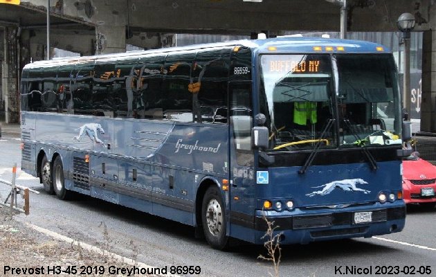 BUS/AUTOBUS: Prevost X3-45 2019 Greyhound