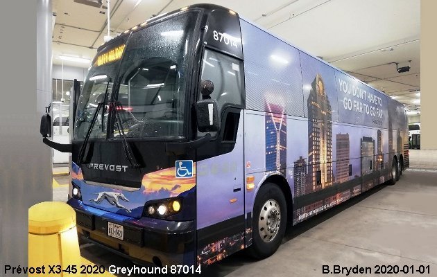 BUS/AUTOBUS: Prevost X3-45 2020 Greyhound